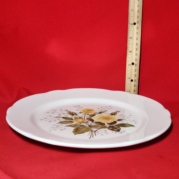 Vintage Jackson Yellow Roses Babys Breath Decorative Plate - Picture 9 of 11